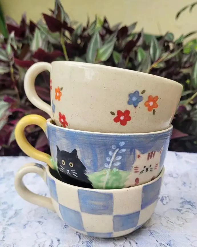 artistic ceramic mugs