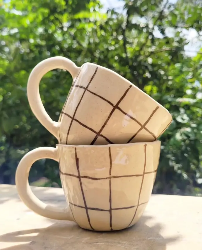 Beige Handmade ceramic mug