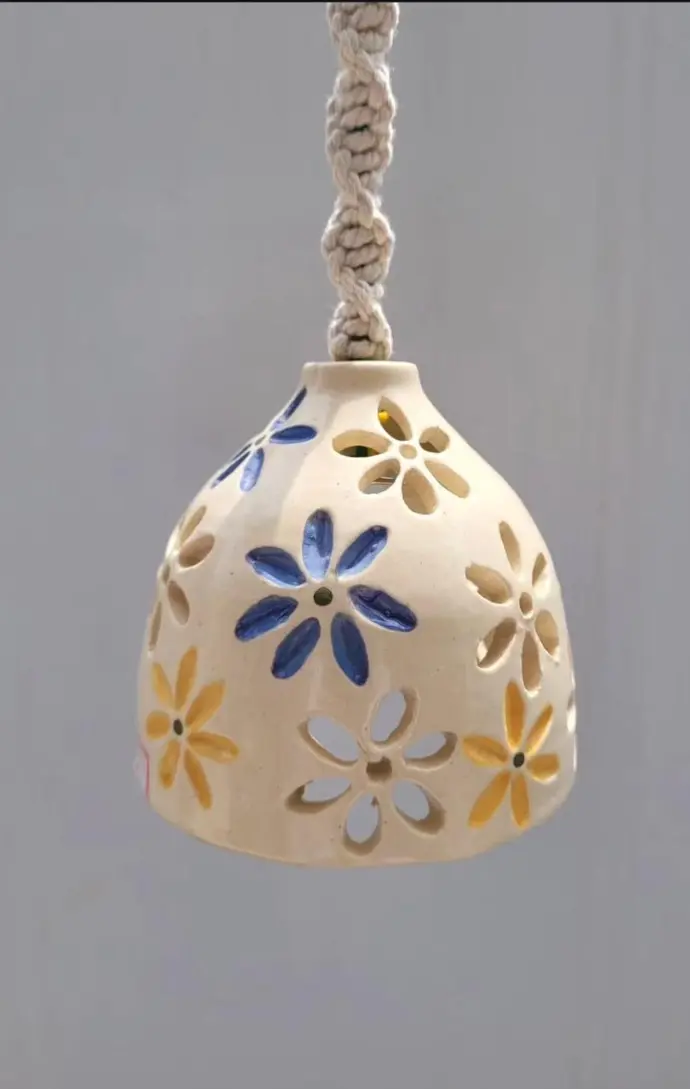 flower ceramic hanging lamp